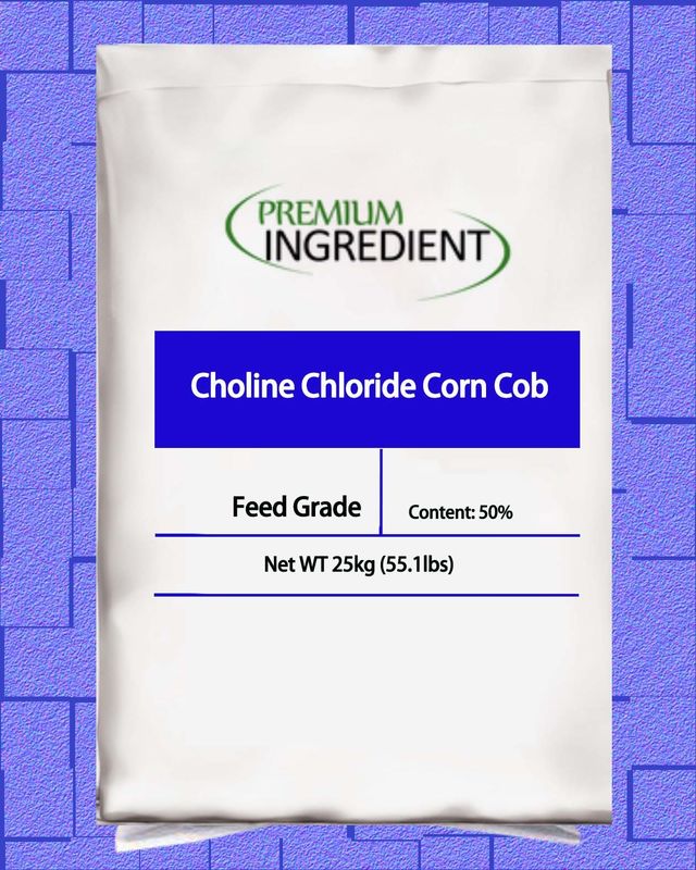 67-48-1 Choline Chloride 50% 60% 70% Corn Cod Feed Grade 25kgs/Bag